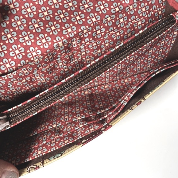 Fossil Leather and Patent Leather Long Wallet with Floral Design - Picture 5 of 9